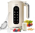 HANC 42oz Nut Milk Maker Machine 8 in 1 Silent Automatic Soy Milk Maker Homemade Soy Milk Oat Puree Almond Milk Maker with Delay Start/Keep Cream Warm/Boil Water/Self-Cleaning Cream