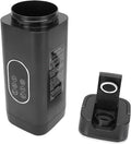 Portable Blender 12 Vane/Wing System Digital Display USB Rechargeable Personal Blender with 420ML Cup for Travel Outdoor Sports (Black)