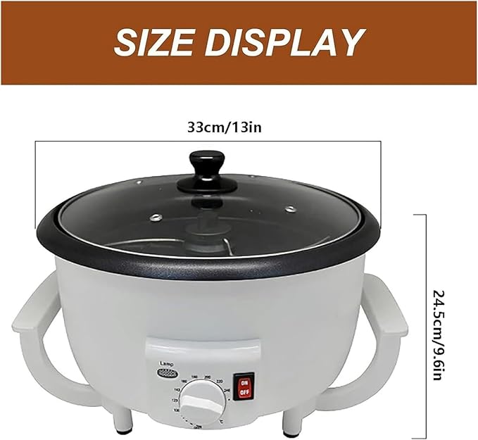 Coffee Bean Roaster Coffee Roaster Machine Electric Coffee Maker - with Temperature Adjustable Even Heat Baking Coffee Beans Tea Sesame