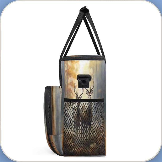 Deer Dreamy Misty Forest Coffee Maker Carrying Bag for Keurig K-Mini or K-Mini Plus Storage Portable Coffee Maker Travel Bag