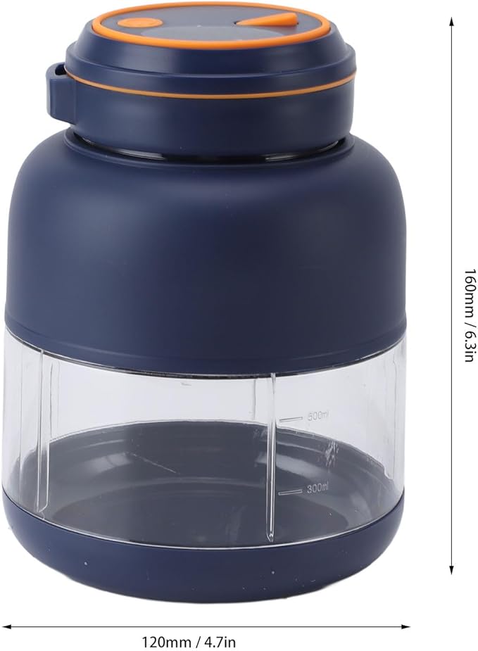 Portable Blenders Handheld Fruit Mixer USB Rechargeable Personal Blender Juicer Cup Leakproof Powerful Blending (Blue)