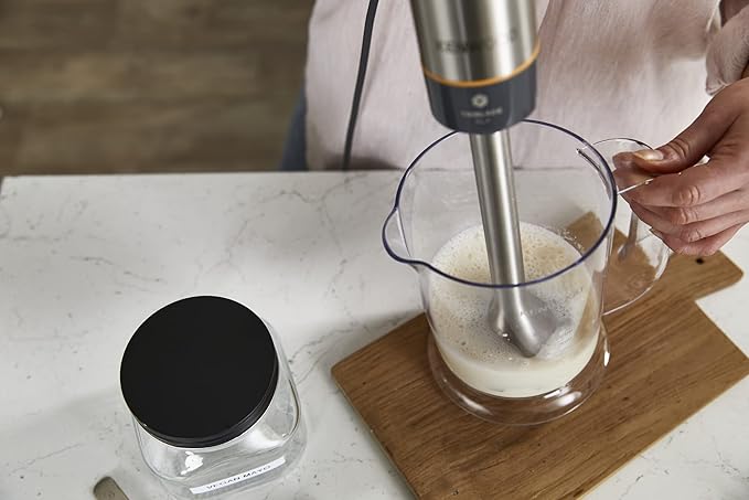 Kenwood Triblade XL+ Hand Blender Removable Steel Bar Equipped with Whisk Chopper and Measuring Cup with 0.75 L Handle Power 1000 Watt Grey