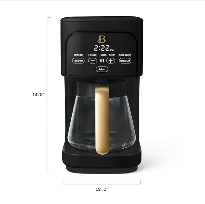 12 Cup Programmable Coffee Maker by Drew Barrymore (black)