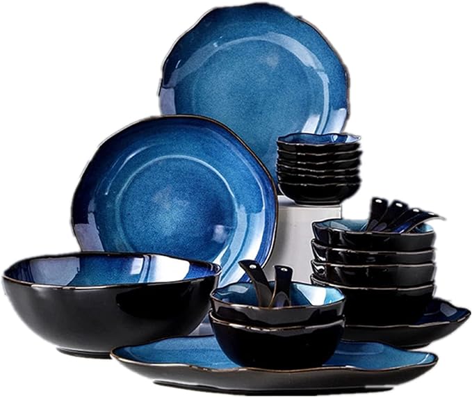 Stoneware Dinnerware Set Kitchen and Dining 23 Piece Porcelain Dinnerware SetsService for 6Ceramics Dishes Dinner Set
