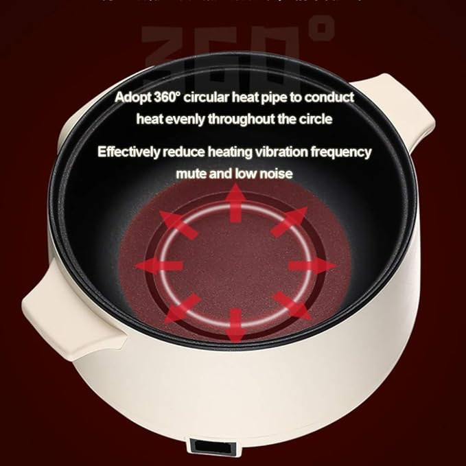 Cooking Pot Multifunctional Rice Cooker Slow Cooker With Automatic Power-Off Protection Household Small Hot Pot Rice Cooker With Steamer(Pinksmartedition26cm)