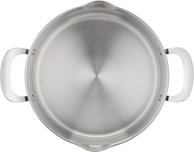 Jamie Oliver by T-fal Cook Smart 10-Piece Cookware Set Uncoated Stainless Steel Robust Fast Heating Even Cooking Riveted Handle Induction safe Oven and dishwasher safe