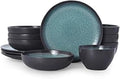 Pfaltzgraff 5267773 Maddox 12-Piece Dinnerware Set teal
