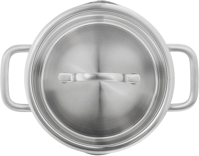 ZWILLING TrueFlow 5-Piece Saucepan Set with Pouring Function Suitable for Induction Uncoated Stainless Steel Silver