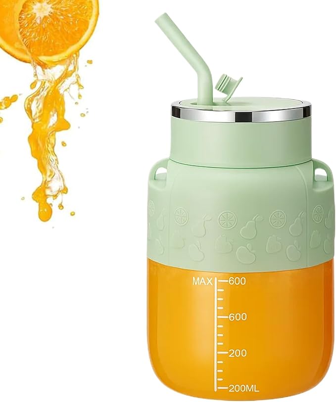 Portable Blender 28OZ Large-Capacity Cordless Juicer Cup with Straw &amp Strap Rechargeable Mini Blender for Smoothies Shakes Juices &amp Travel (Green)