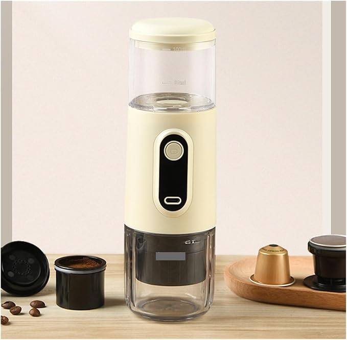 Portable Coffee Machine Portable Electric Espresso Machine Plastic Wireless Rechargeable Suitable For Car Home And Outdoor Easy Brewingfor Outdoor Travel Picnic(Basic black version)