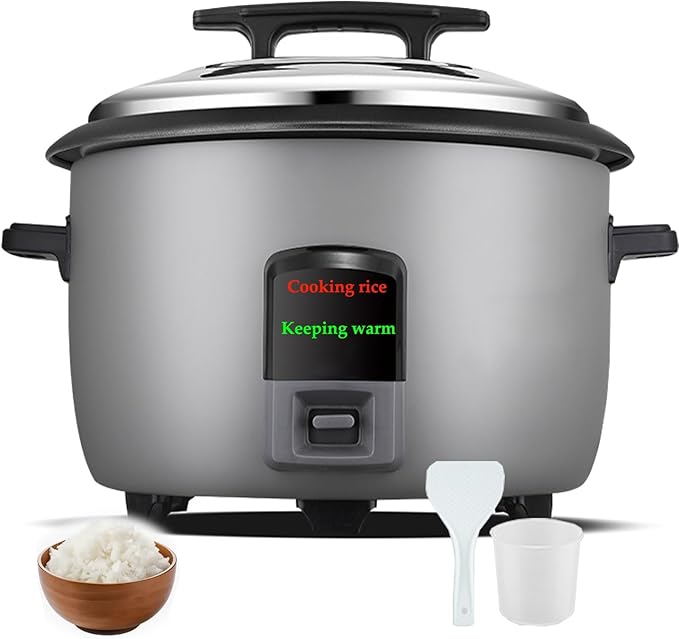 8L to 45L Large Commercial Rice Cooker Electric Rice Cooking Machine with Simple One-Touch Control High PowerNon-Stick Cooking Potfor Restaurant School Canteen Hotel and Food Truck(A10L)