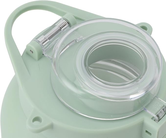 CCYLEZ Blender Cup Automatically Close Portable Electric Juicer Blender Dual Use with Double Lid for Outdoor (Light Green)