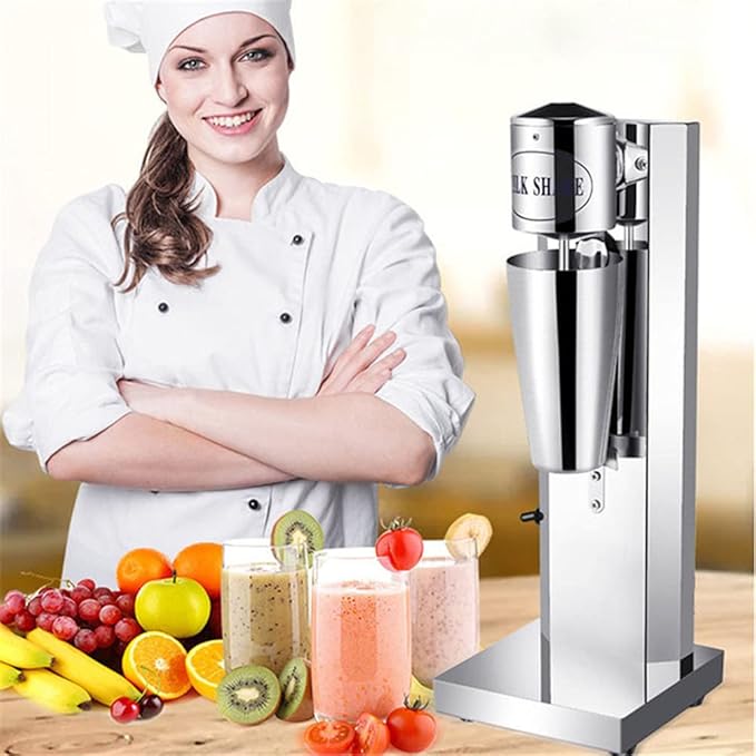 180W Electric Milkshake Maker Machine 1800RMP Commercial Home Stainless Steel Speed Adjustable Drink Mixer Smoothie Milk Ice Cream Blender 800ML Cup