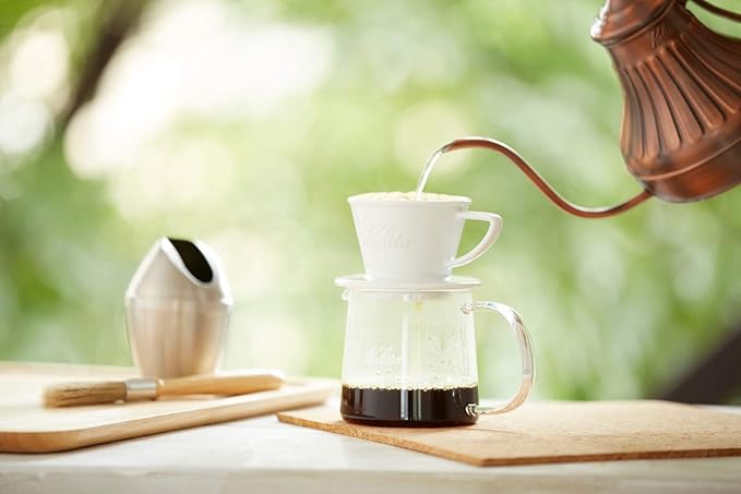 Kalita HA155#01035 Coffee Dripper Wave Series Porcelain Hasamiyaki for 1-2 People