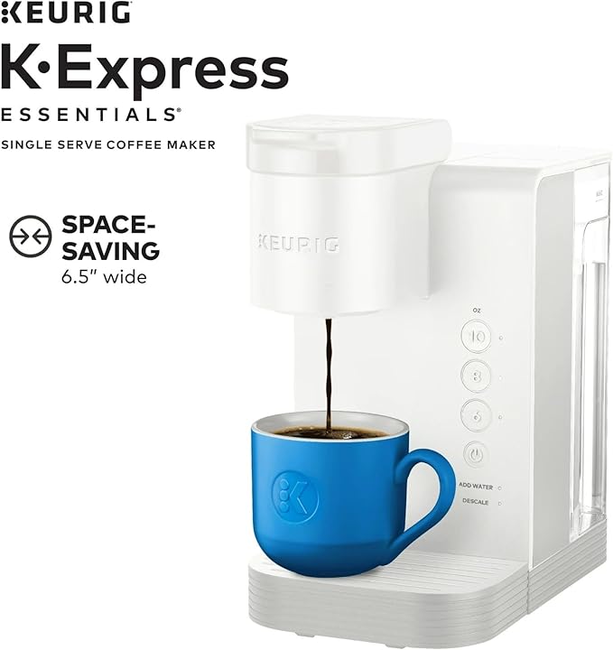 Keurig K-Express Essentials Single-Serve K-Cup Pod Coffee Maker (Cloud White)