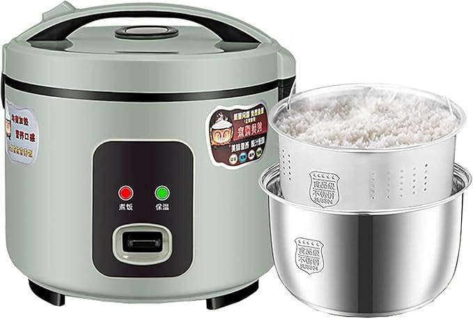 Rice Cooker Household Multifunctional 304 Stainless Steel Double Tank Rice Soup Separation Intelligent Heat Preservation (3L) ()