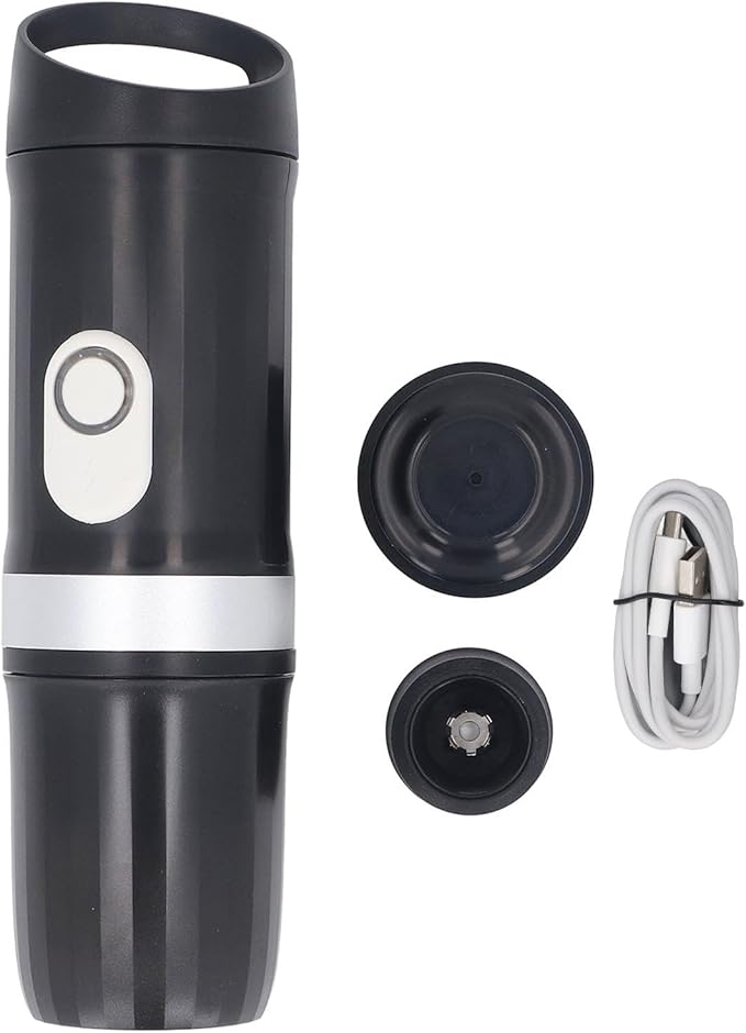 Yosoo Portable Capsule Coffee Maker High Pressure Extraction 3 in 1 Design for NES DG Capsules and Coffee Powder Box Self Heating Cordless 20Bar Pressure 9600mah 80ml 970g 12V