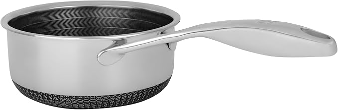 LIVWELL DiamondClad Nonstick Hybrid 1.5-Quart Saucepan with Lid - Kitchen Gifts - Pots and Pan Set Cookware - Medium Sauce Pan - Cooking and Dining - Sauce Pot with Lid - Stainless Steel Cookware Set