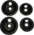 DB4 Range Porcelain Black Drip Pans 4 PK 2 ea NEW