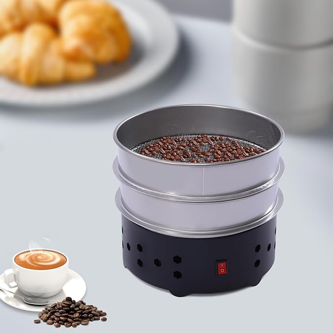 Coffee Bean Cooler Electronic Bean Cooling Machine 2 Layers Stainless Steel Peanuts Cashews Cooling Tray Radiator For Home Cafe