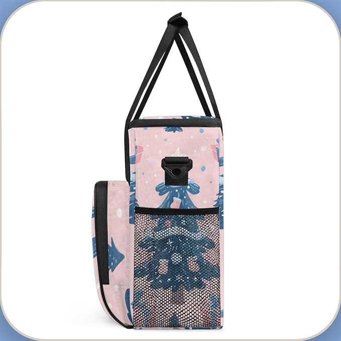 Cute Tree Coffee Maker Carrying Bag Christmas Gift Travel Storage Bag Compatible with K-Mini or K-Mini Plus Single Serve Coffee Brewer Carrying Case with Multiple Pockets &amp Shoulder Strap