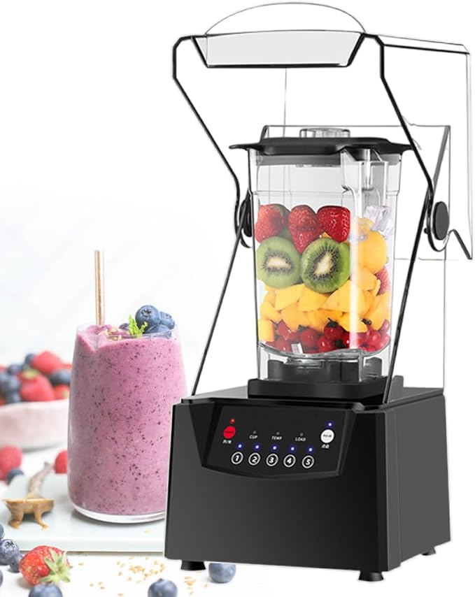 Professional Compact Smoothie - 1.8 L Capacity Food Processing Blender 2200 W with Sound Enclosure Preset 5 Timings - for Cold Drinks Smoothies Sauces Shakes Cocktails
