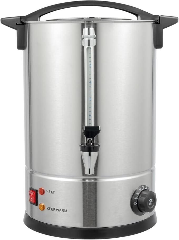 Commercial Coffee Maker - 9.2L 1500W Coffee Percolator With Double-Layer Stainless Steel Wall &amp Filter Precise Temperature Control - 2 Modes For Events &amp Catering