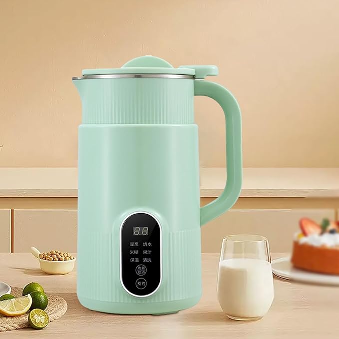 Automatic Nut Milk Maker Soya Milk Maker Milk Maker With Delayed Start Heating Self-Cleaning Oven Function Milk Dispenser for Homemade Milk Oatmeal Soya Milk. (1 pc)