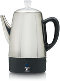Moss &amp Stone Percolator Coffee Pot Electric 10 Cup Stainless Steel Coffee Maker. With Keep Warm Function 10 Cups Stainless Steel Percolator With Coffee Basket