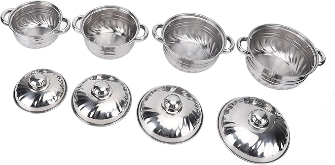 Kitchen Cooking Set Stainless Steel Stockpot Set Even Heat Distribution Stainless Steel Handles Compact and Easy to Clean Ideal for Personal Kitchens Easy to Carry