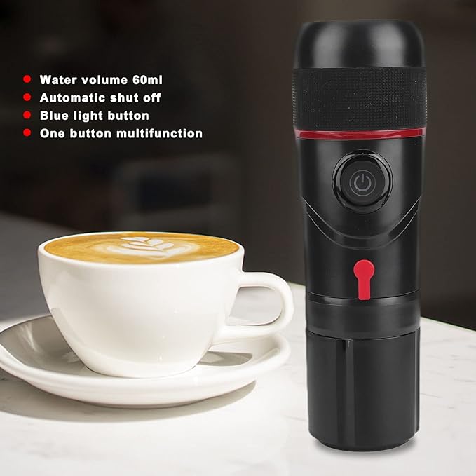 Portable Coffee Maker Home Car Dual Use Self Heating Coffee Maker for Outdoor Travel USB/Cigarette Lighter