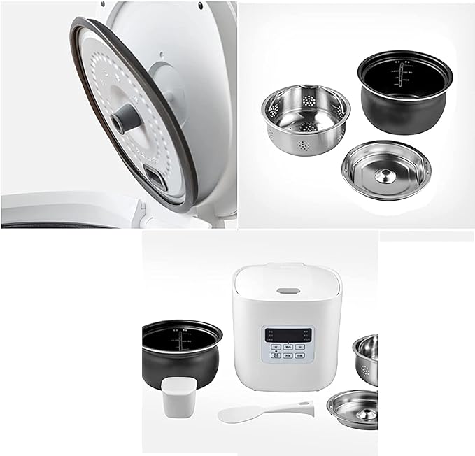 Rice Cooker&ampLow Sugar Rice Pot 1.6L Small Capacity Water-Based PTFF Coated Non-Stick Liner for Family Dormitory
