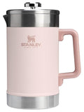 STANLEY Classic Stay-Hot French Press Coffee Maker 48 oz | 5 Minute Brew 4 Hours Hot | Mesh Filter for Coffee Grounds | Insulated Stainless Steel French Press | BPA-Free | Rose Quartz