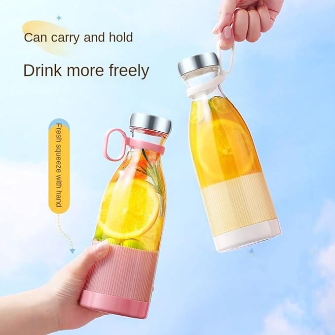 400ml Portable Mixer With Stainless Steel Blade Charging Wirelessly Fresh Juice Is Available In 30 Seconds Suitable For Office Picnics And Gym