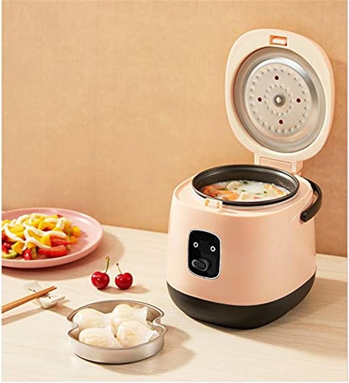 Rice Cooker - Rice Cooker With Steamer Basket Electric Rice Cooker &amp Rinse Basket Portable Mini Rice Cooker Nonstick 15 Minutes Fast Cooking Re-heating Keep Warm For 2-4 People
