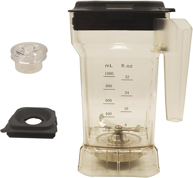 1L PC Cup Compatible for Food Blender Sbj-9001/Compatible for Sbj-9002 Food Blender Jar PC Jar 1000ml with Blade