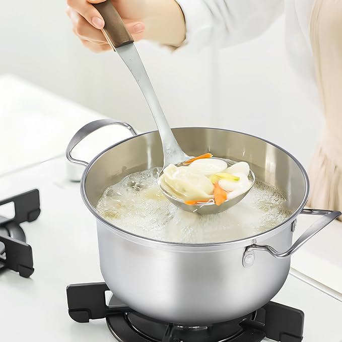 5-piece Stackable Pot Sets with Tempered Glass Lids Stainless Steel Cookware Pot Sets with Double Handles Compatible with Induction Electric Gas Cooktops/152 464895
