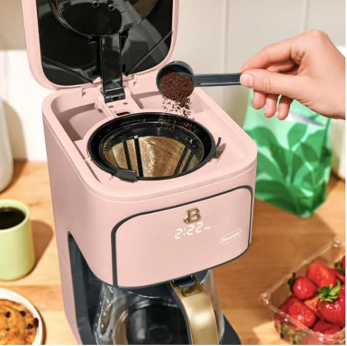 12 cup Programmable Coffee Maker Digital Touch Activated- Rose Pink
