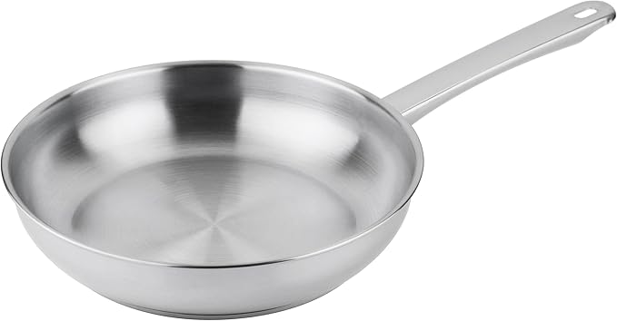 MAGEFESA Vesta 10-Piece Cookware Set Crafted from Stainless Steel Easy to Clean and Dishwasher Safe Soft-Touch Metal Handles for a Comfortable Grip