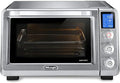 De'Longhi 10-in-1 Digital AirFryer 24L True Convection Toaster Oven with Internal Light Grills Broils Bakes Roasts Reheats Preset for Cookie &amp Pizza 1800-Watts Stainless Steel