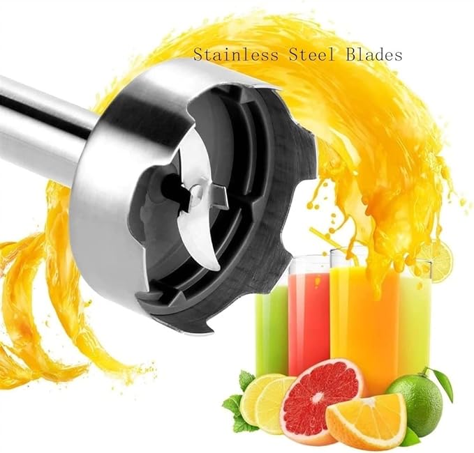 TOEWOE Hand Blender 4 In 1 Immersion Blender Stick Blender with 500ml Food Grinder 600ml Container Chopper 13 Speed 304 Stainless Steel Blades BPA-Free Kitchen Tool