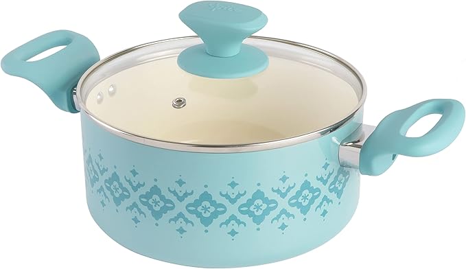 SPICE BY TIA MOWRY 10-Piece Healthy Non-Stick Ceramic Cookware Set – Mint (87070.10R)