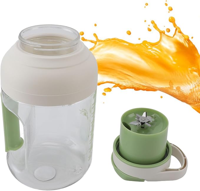 Portable Blender Portable Juicer Blender Mini Blender with Ergonomic Handle Design 1.5L Cordless Large Capacity for Outdoor Picnic (#1)