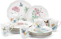 Lenox Dinnerware Set Butterfly Meadow 18-Piece Set Service For 6 White Porcelain Butterfly And Flower Designs Plates And Bowls Sets Dishwasher Safe Home &amp Kitchen (18 Pieces Assorted)