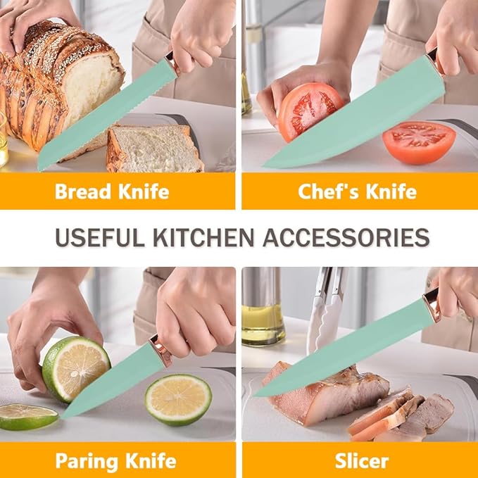 19 Piece Silicone Kitchen Utensil Set with Storage Bucket Non-Stick Cookware Tools Camping Chef Kit Food Grade Heat Resistant Silicone and Rust-Proof Coating