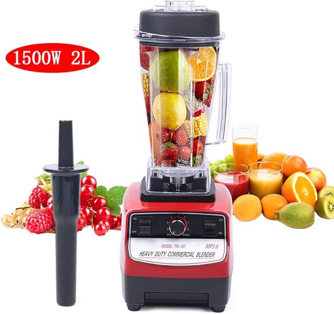 Professional Blender for Kitchen 1500W Electric Commercial Blender Milkshake Mixer Smoothie Maker Mixed Drink Coffee Maker for Home Kitchen Restaurant Speed Control 2L/0.5Gal Cup