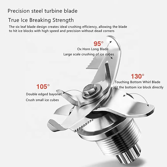 Blenders for Kitchen 2200W Commercial Slushy Machine with Soundproof Cover 5 Timer Presets And 17000 RPM Speed Adjustable 2000ml Large Capacity and Fast Blend for Bars Cafes And Restaurants