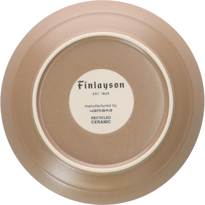 Finlayson FIN141-255 Elephanty Pattern Medium Plate Plate Diameter 5.5 inches (14 cm) Miscellaneous Goods Scandinavian Tableware Women's Present Mother's Day Mocha Brown Made in Japan