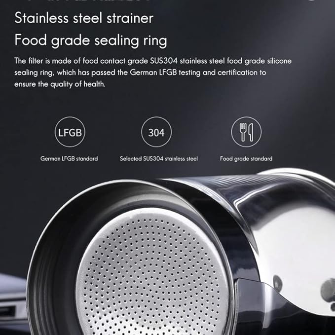Coffee Press Espresso Maker Glass Stainless Steel Moka Pot Espresso Shot Maker for Strong Coffee Maker Pots(360ml)