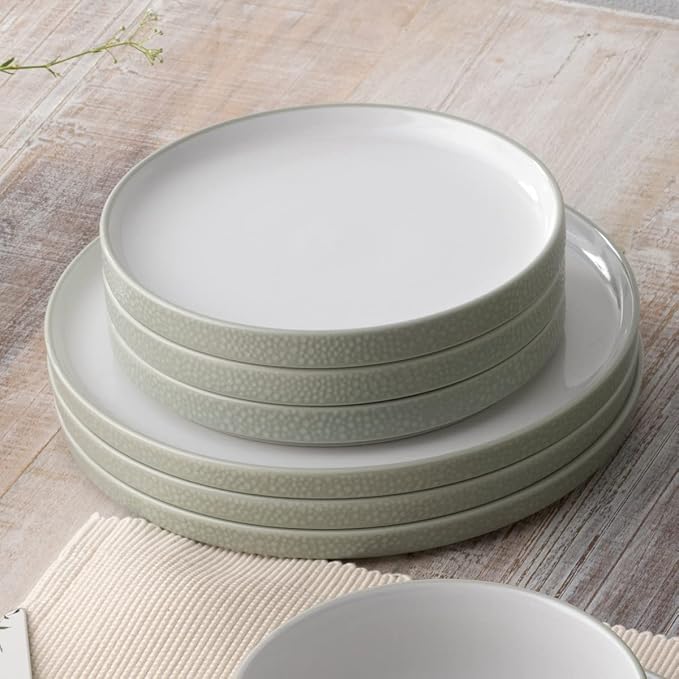 Noritake ColorTex Stone Sage 12-Piece Dinnerware Set Service for 4